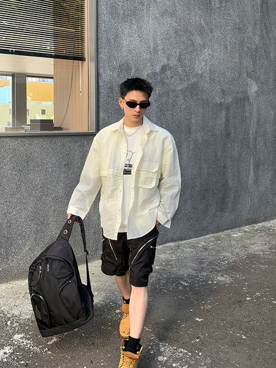 Flap Front Pocket Sun Protection Jacket Korean Street Fashion Jacket By Poikilotherm Shop Online at OH Vault