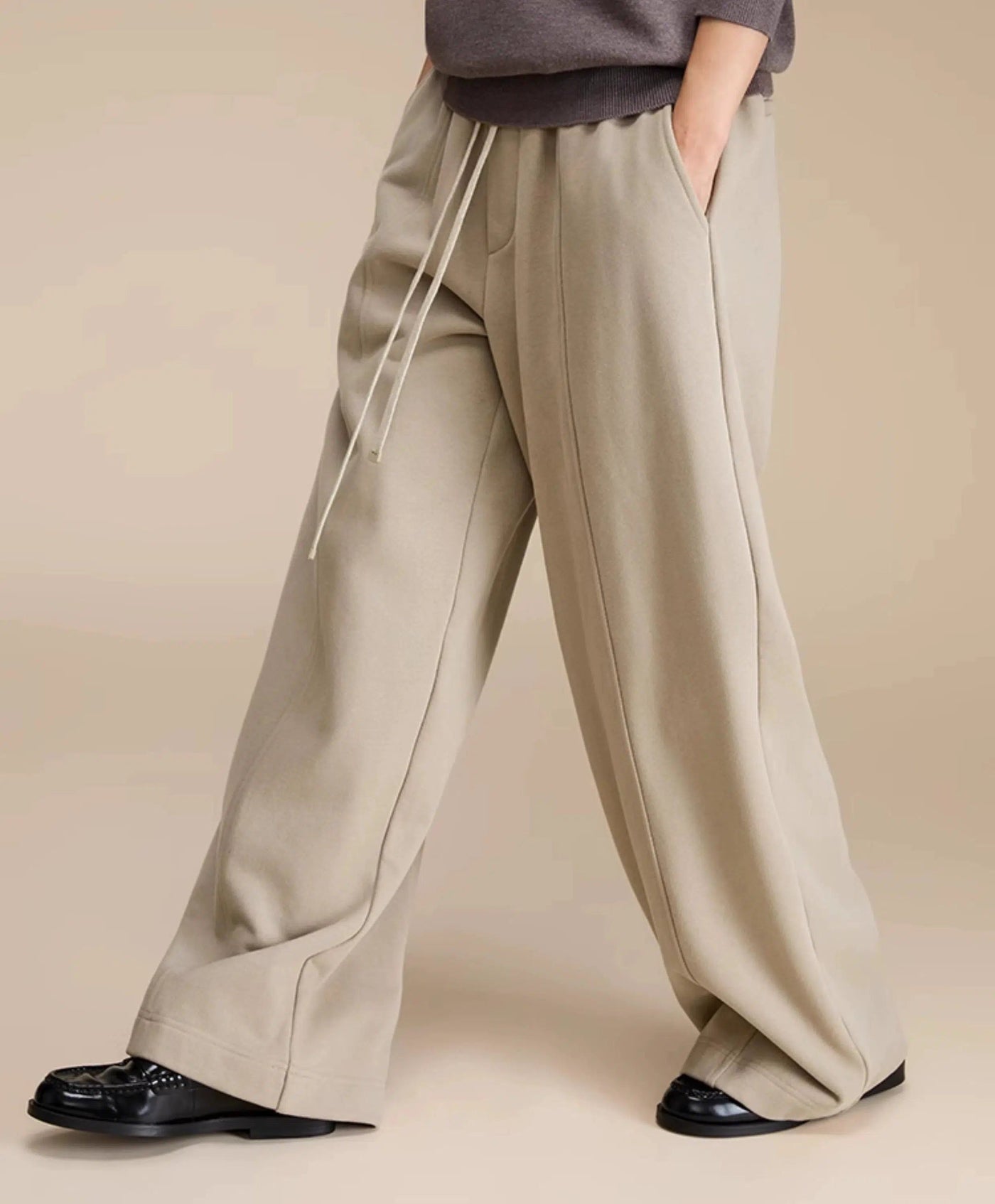 Elastic Drawstring Wide Sweatpants Korean Street Fashion Pants By Opicloth Shop Online at OH Vault