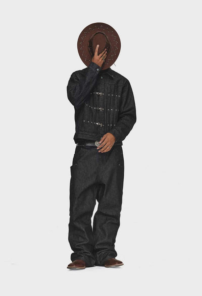 Retro Color Pleated Fireman Clasp Denim Jacket Korean Street Fashion Jacket By ANTIDOTE Shop Online at OH Vault
