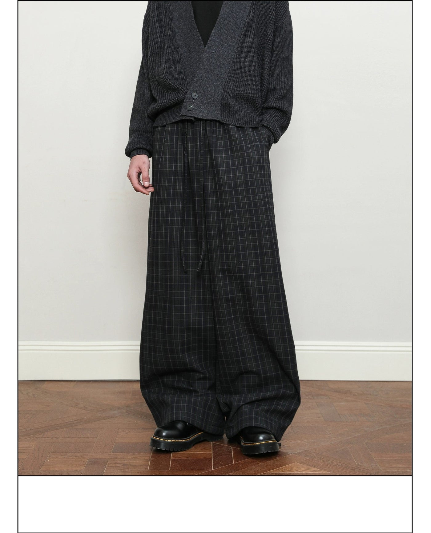 Waist Strings Plaid Pants Korean Street Fashion Pants By A PUEE Shop Online at OH Vault