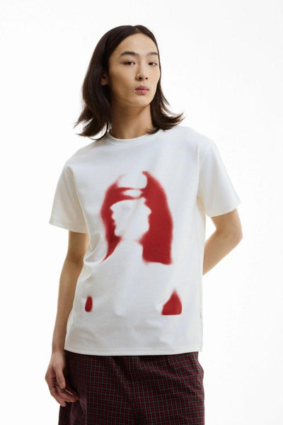 Silhouette Grainy Graphic T-Shirt Korean Street Fashion T-Shirt By Funky Fun Shop Online at OH Vault