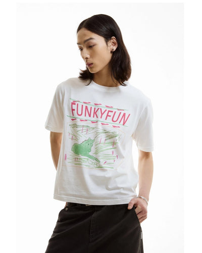 Colored Doodles Graphic T-Shirt Korean Street Fashion T-Shirt By Funky Fun Shop Online at OH Vault