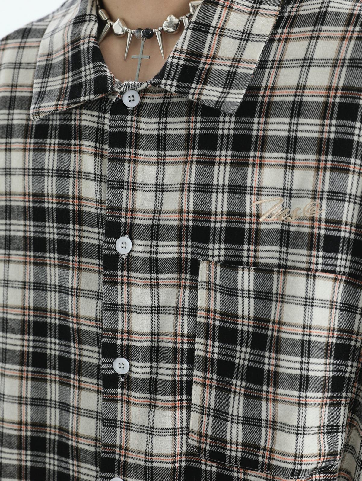 Relaxed Fit Plaid Shirt Korean Street Fashion Shirt By INS Korea Shop Online at OH Vault