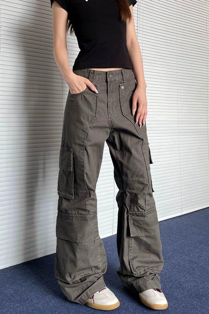 3D Functional Pocket Cargo Pants Korean Street Fashion Pants By Apocket Shop Online at OH Vault