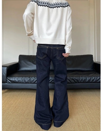Top-Stitching Straight Leg Jeans Korean Street Fashion Jeans By MaxDstr Shop Online at OH Vault