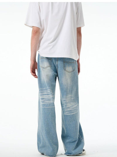 Faded Ripples Jeans Korean Street Fashion Jeans By Mad Witch Shop Online at OH Vault