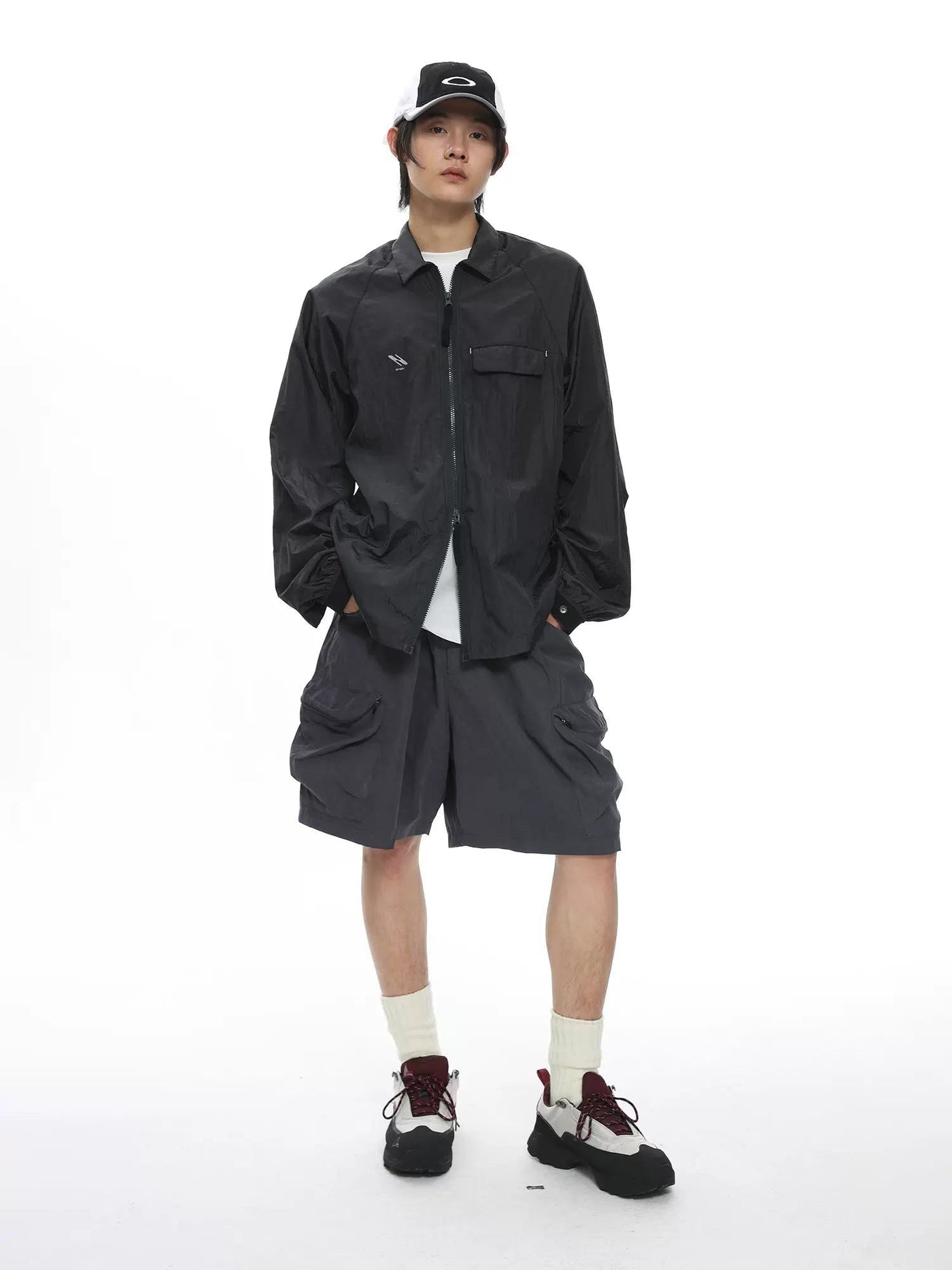 Quick Dry Zipped Pocket Shorts Korean Street Fashion Shorts By Roaring Wild Shop Online at OH Vault