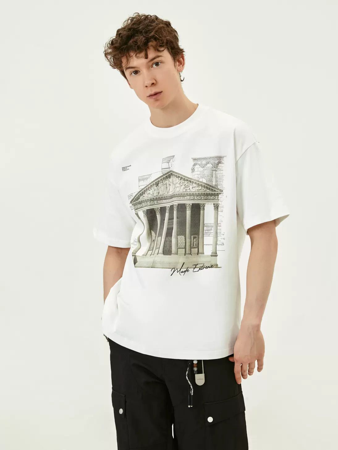 Architecture Graphic Print T-Shirt Korean Street Fashion T-Shirt By Made Extreme Shop Online at OH Vault