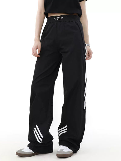 Gartered Lines Detail Pants Korean Street Fashion Pants By Mr Nearly Shop Online at OH Vault