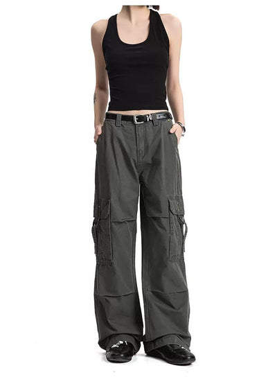 Strapped Pockets Cargo Jeans Korean Street Fashion Jeans By Made Extreme Shop Online at OH Vault