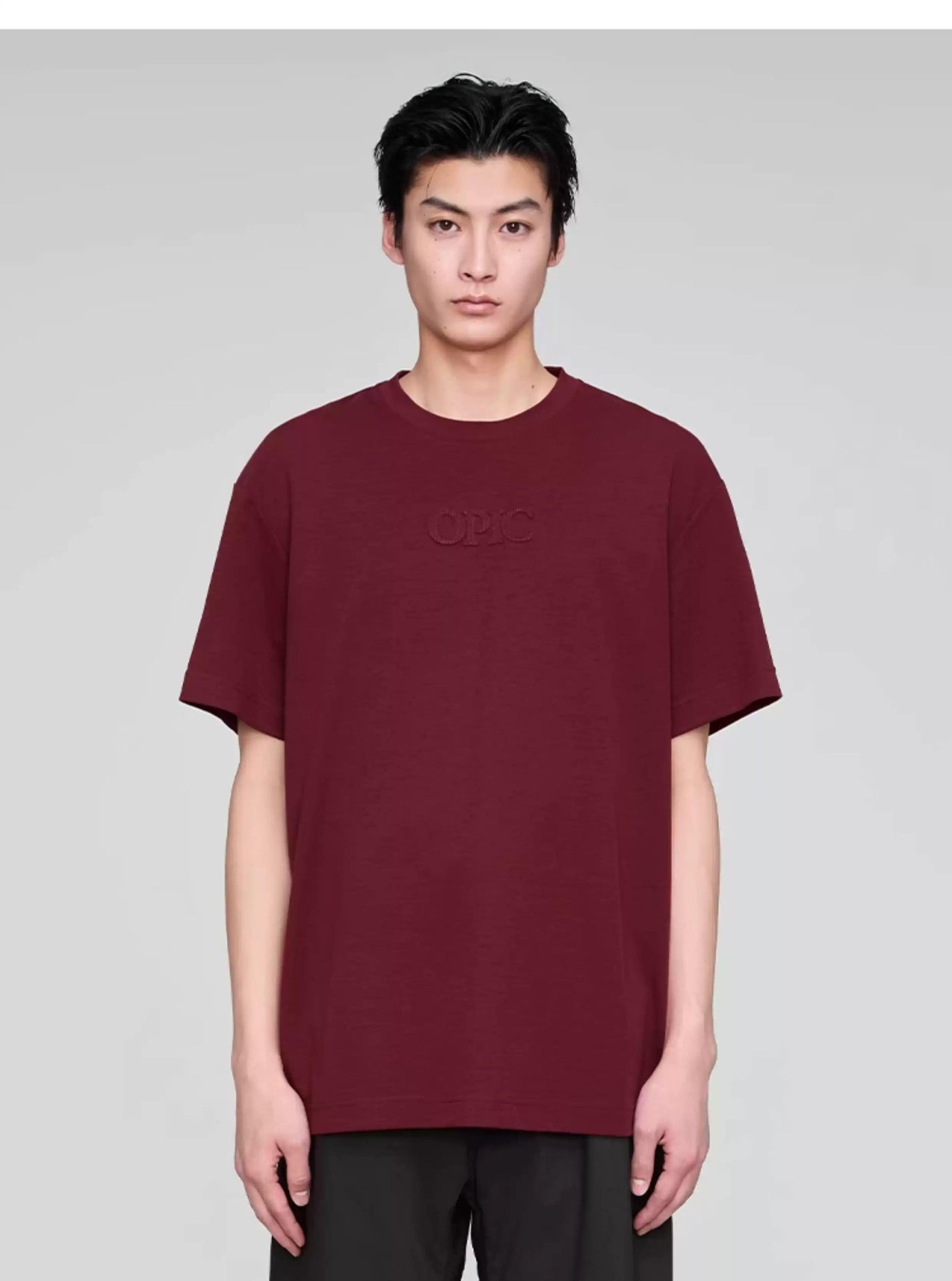 Basic Patched Logo T-Shirt Korean Street Fashion T-Shirt By Opicloth Shop Online at OH Vault
