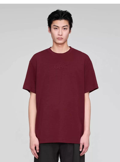 Basic Patched Logo T-Shirt Korean Street Fashion T-Shirt By Opicloth Shop Online at OH Vault