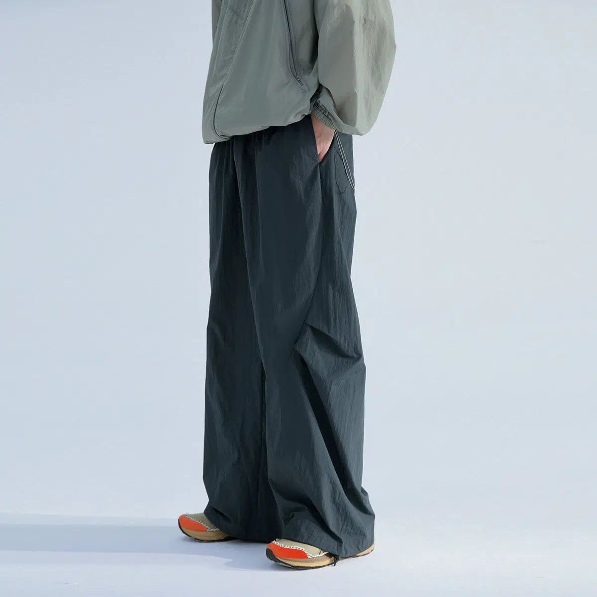 Solid Loose Pleated Track Pants Korean Street Fashion Pants By Mentmate Shop Online at OH Vault