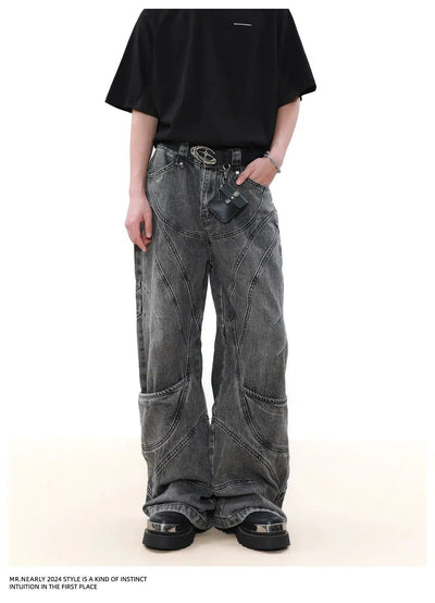 Baggy Washed Jeans Korean Street Fashion Jeans By Mr Nearly Shop Online at OH Vault