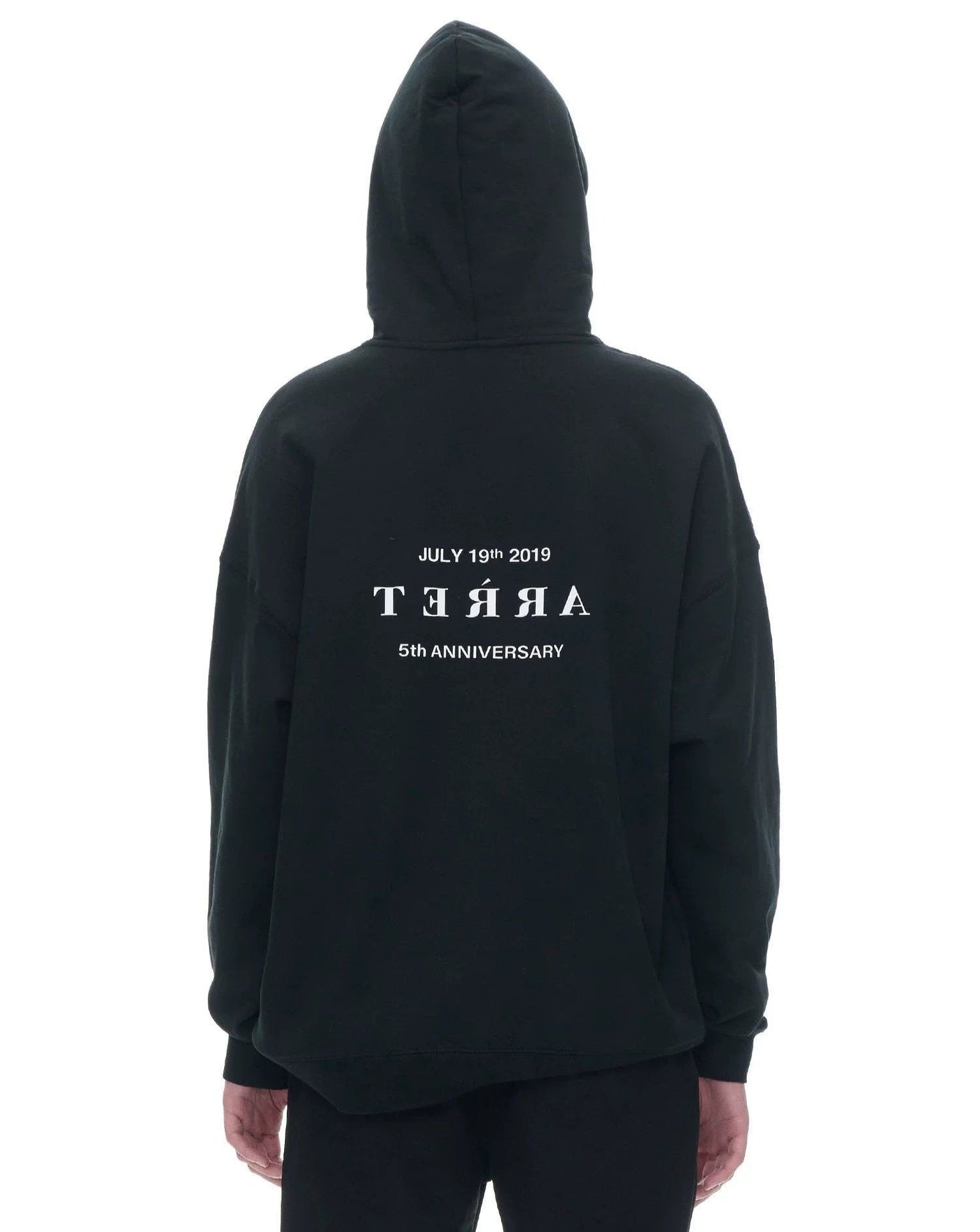 Flipped Text Print Hoodie