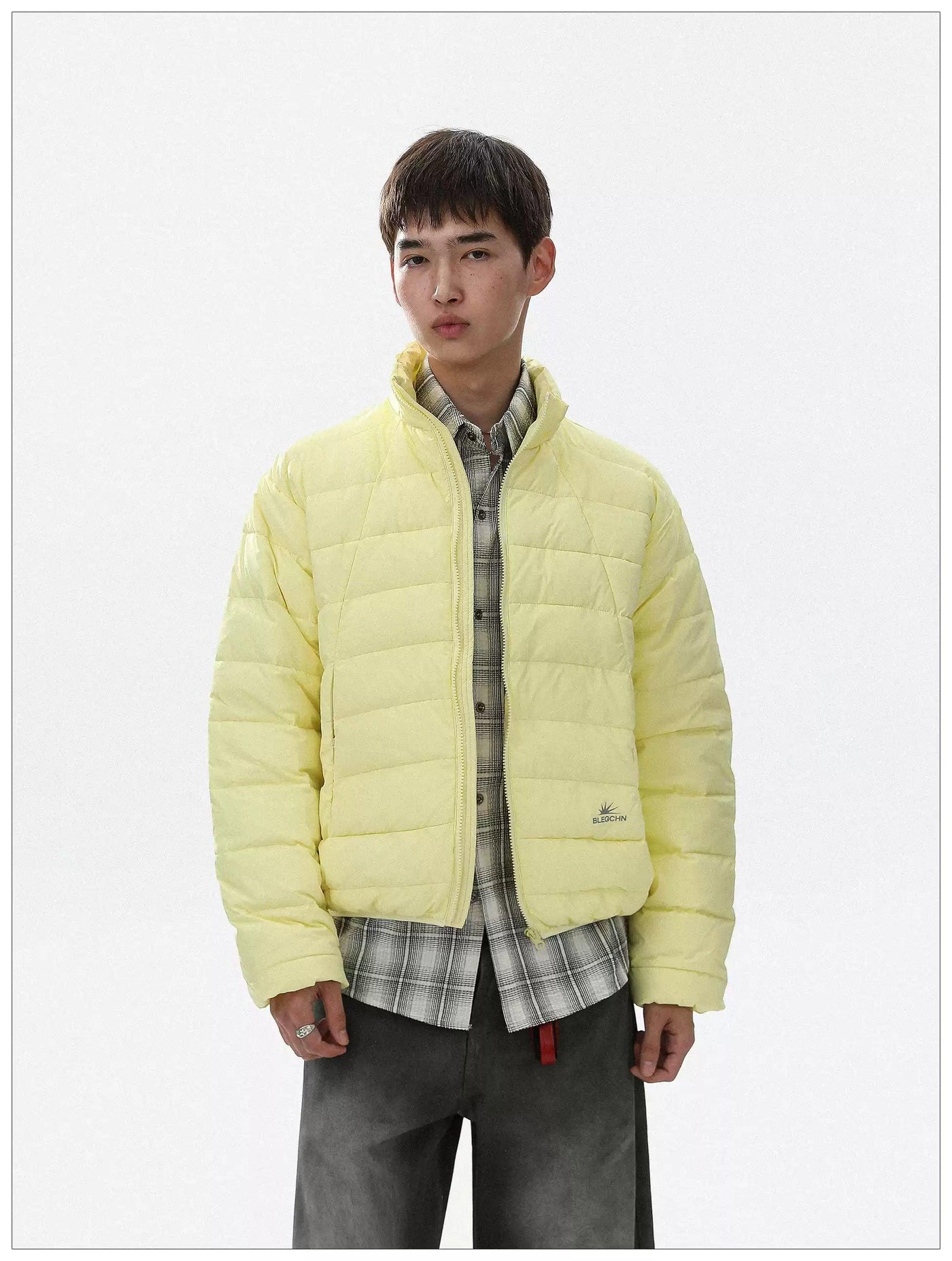 Quilted Stand Collar Down Jacket Korean Street Fashion Jacket By Mr Nearly Shop Online at OH Vault