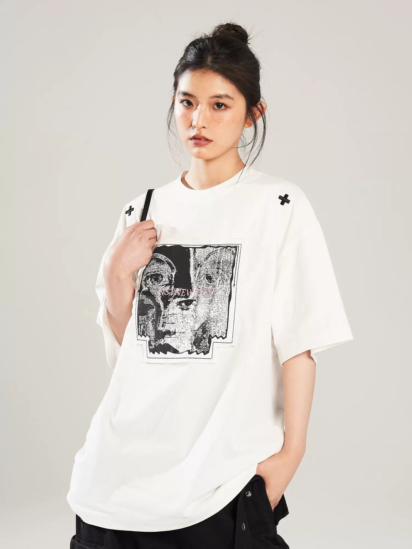 Face Close-Ups Collage T-Shirt Korean Street Fashion T-Shirt By New Start Shop Online at OH Vault