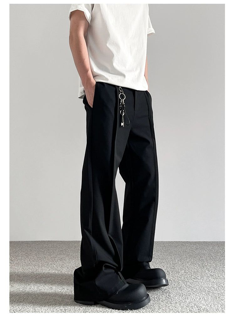 Fold Pleats Tailored Trousers Korean Street Fashion Trousers By A PUEE Shop Online at OH Vault