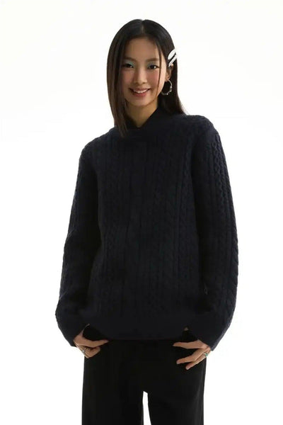 Pattern Lines Regular Sweater Korean Street Fashion Sweater By Funky Fun Shop Online at OH Vault