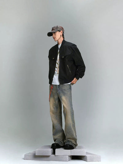 Structured Corduroy Zipped Jacket Korean Street Fashion Jacket By MaxDstr Shop Online at OH Vault