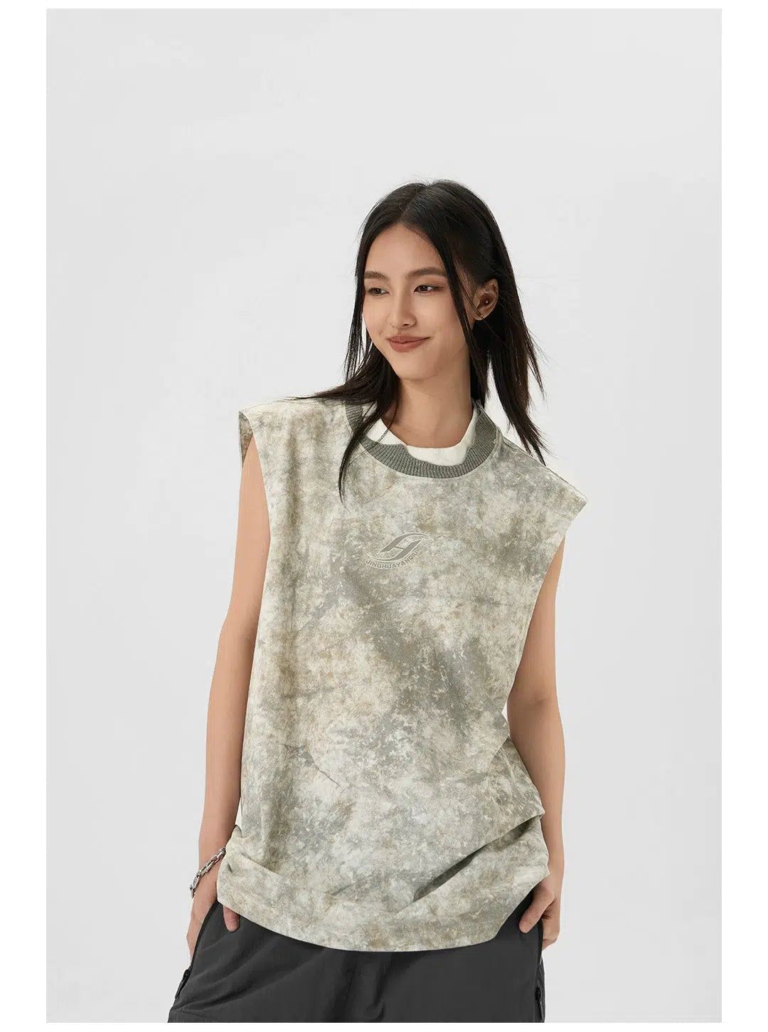 Light Washed Camo Tank Top Korean Street Fashion Tank Top By JHYQ Shop Online at OH Vault