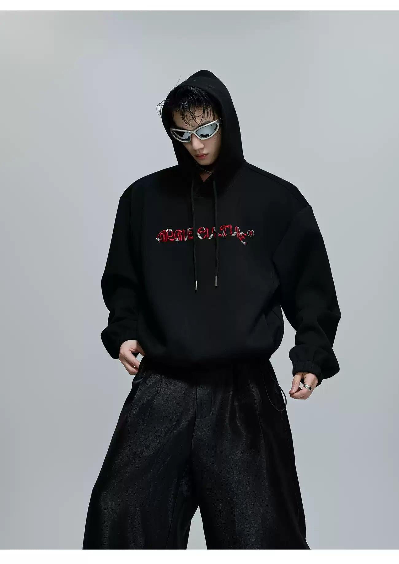 Distorted Logo Style Hoodie Korean Street Fashion Hoodie By Argue Culture Shop Online at OH Vault