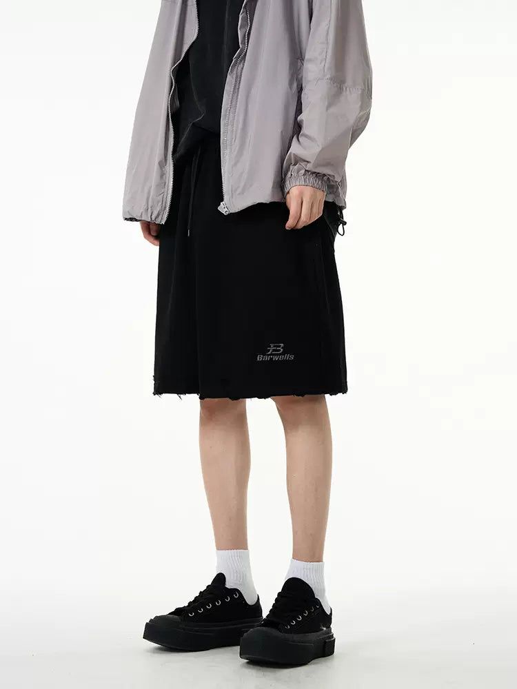Raw End Cotton Shorts Korean Street Fashion Shorts By 77Flight Shop Online at OH Vault