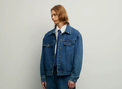 Retro Style Denim Jacket Korean Street Fashion Jacket By SOUTH STUDIO Shop Online at OH Vault