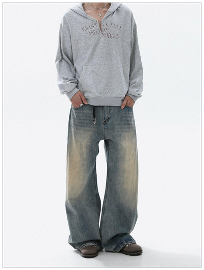 Washed Faded Straight Jeans Korean Street Fashion Jeans By Mr Nearly Shop Online at OH Vault