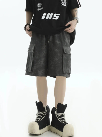 Washed Cargo Style Shorts Korean Street Fashion Shorts By INS Korea Shop Online at OH Vault