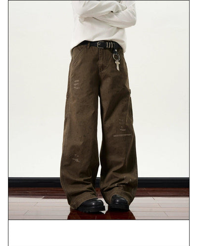 Vintage Distressed Cargo Pants Korean Street Fashion Pants By A PUEE Shop Online at OH Vault