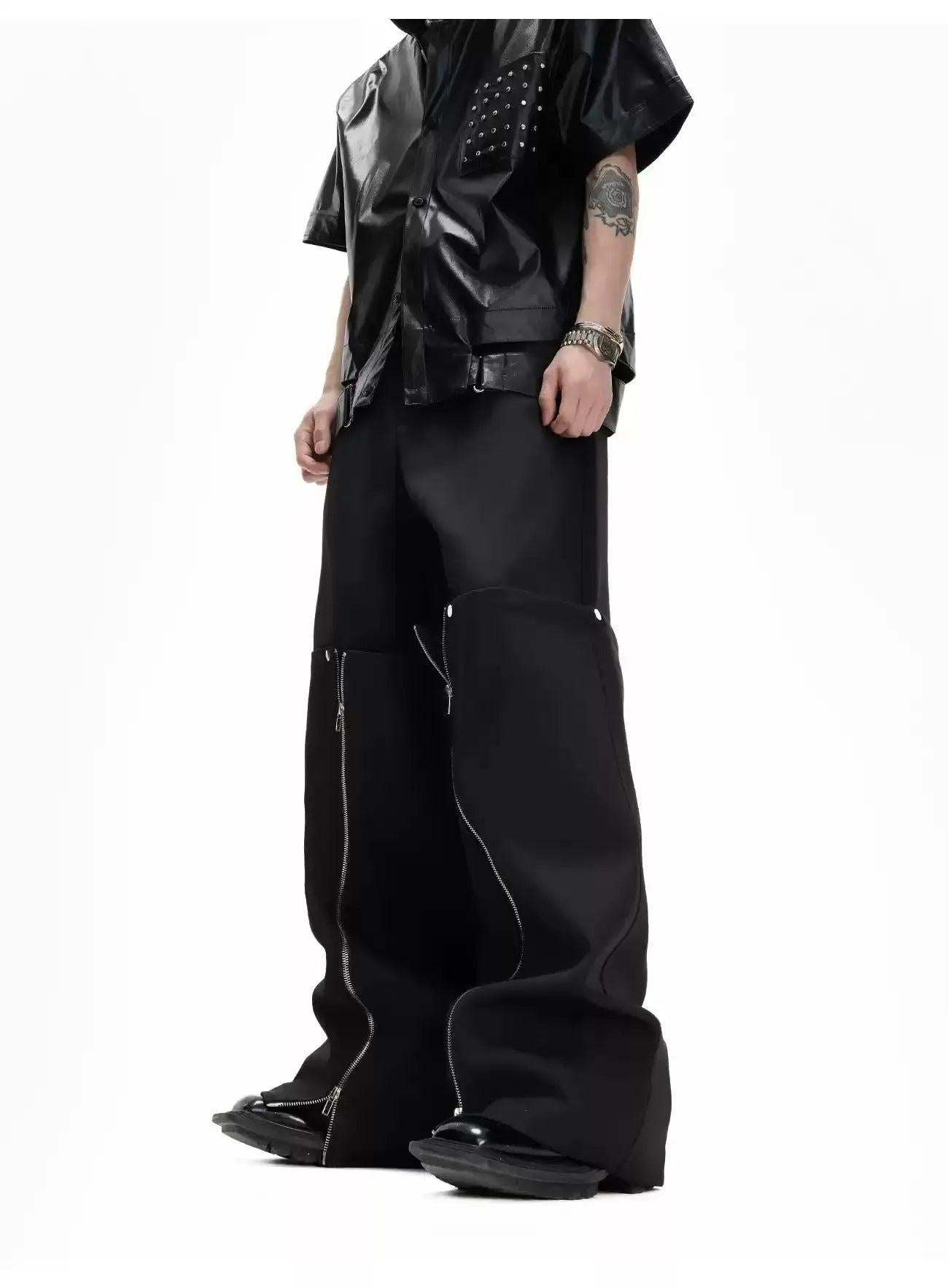 Detachable Zipped Layered Pants Korean Street Fashion Pants By Argue Culture Shop Online at OH Vault