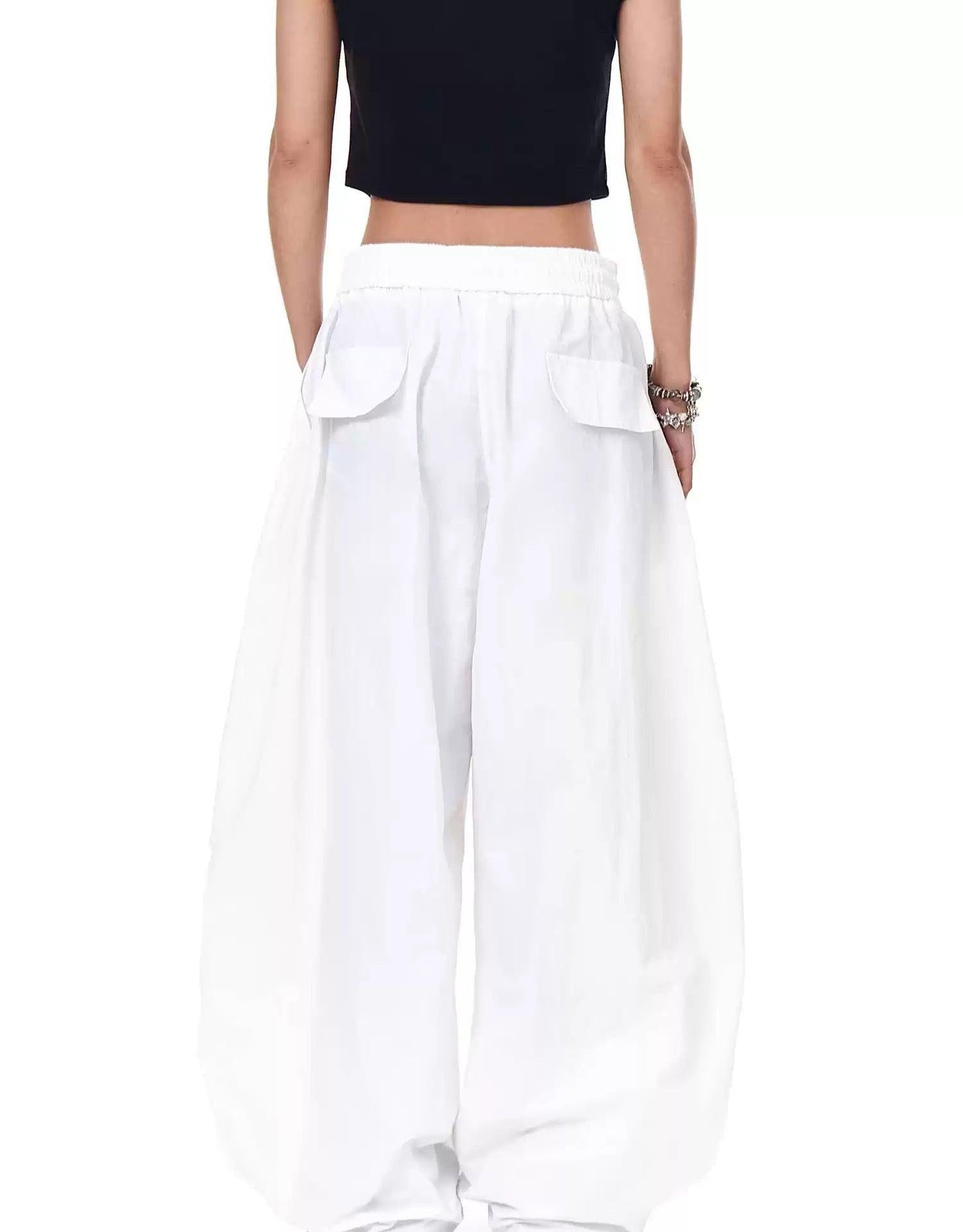 Gartered Contrast Line Track Pants Korean Street Fashion Pants By Blacklists Shop Online at OH Vault