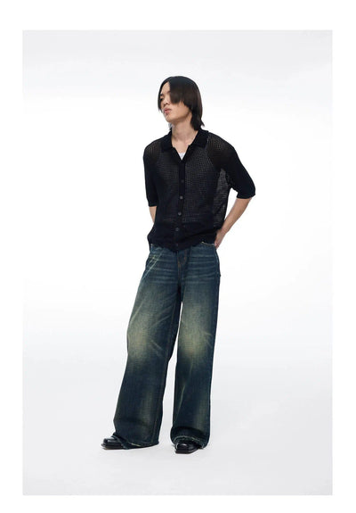 Frayed Ends Washed Jeans Korean Street Fashion Jeans By Terra Incognita Shop Online at OH Vault