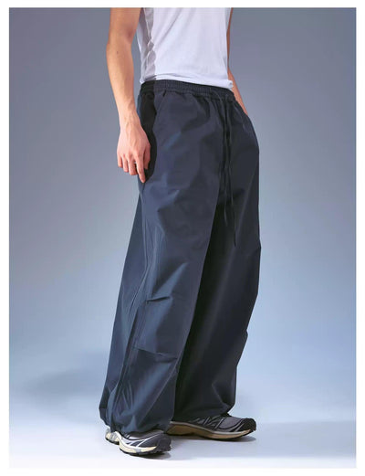 Drawstring Pleated Loose Track Pants Korean Street Fashion Pants By Remedy Shop Online at OH Vault