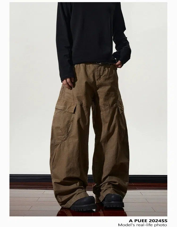 Big Pocket Machete Cargo Pants Korean Street Fashion Pants By A PUEE Shop Online at OH Vault