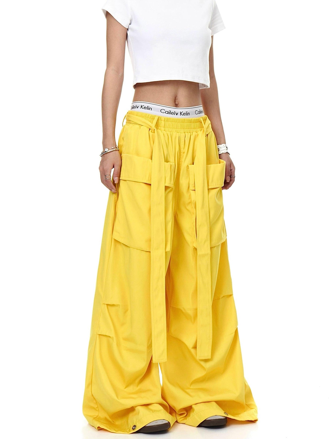 Oversized Drapery Track Pants Korean Street Fashion Pants By Blacklists Shop Online at OH Vault