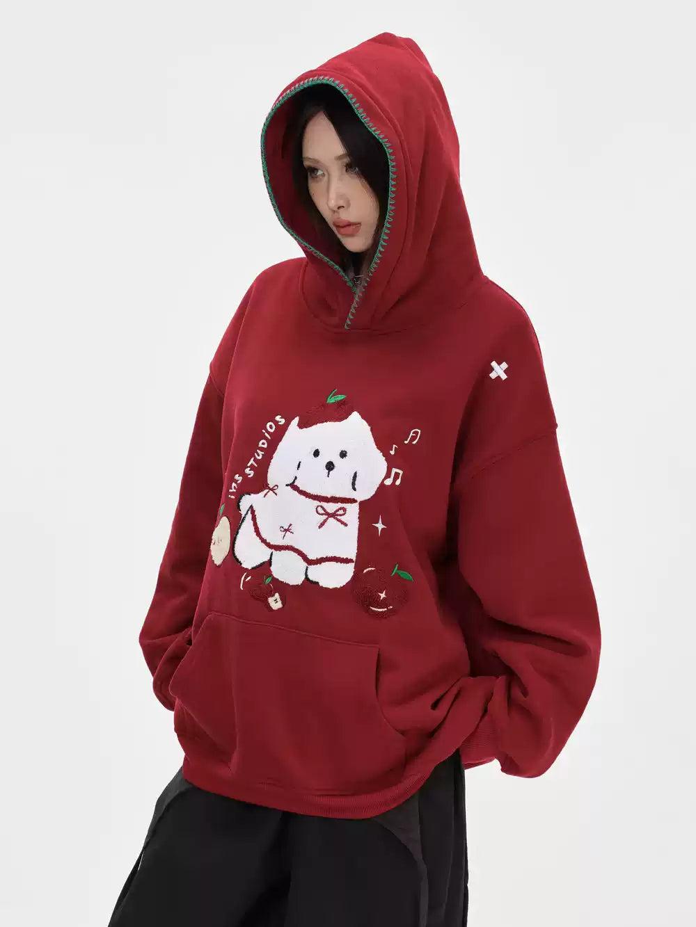 Graphic Pattern Embroidered Hoodie Korean Street Fashion Hoodie By INS Korea Shop Online at OH Vault