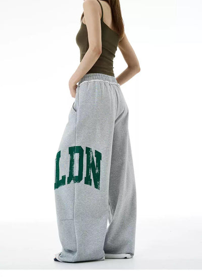 Smudges Print Gartered Sweatpants Korean Street Fashion Pants By 77Flight Shop Online at OH Vault