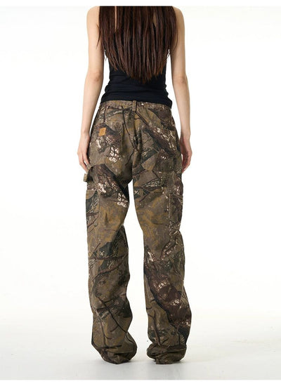 Camo Detailed Cargo Pants Korean Street Fashion Pants By 77Flight Shop Online at OH Vault