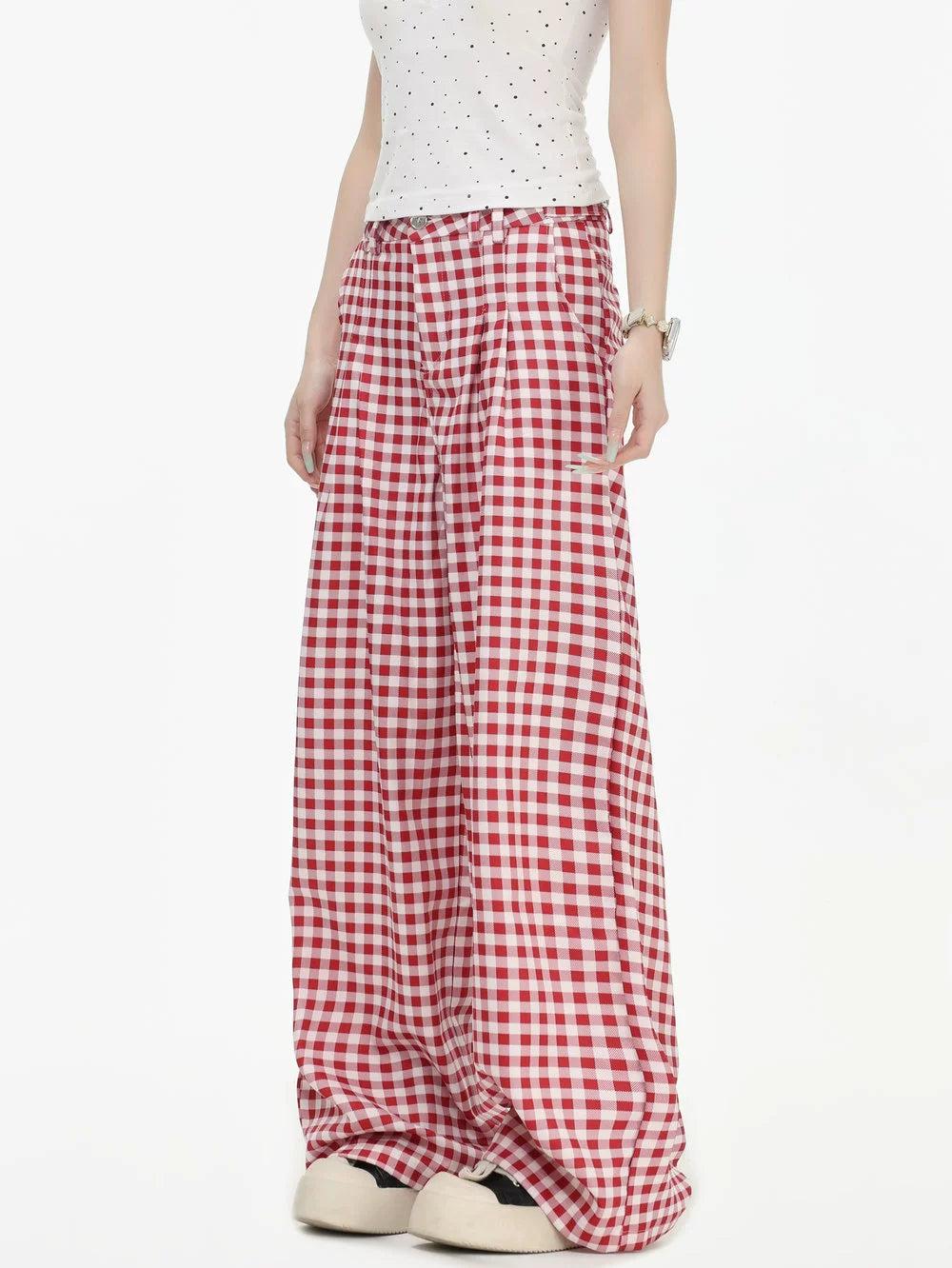 Checkered Regular Fit Pants Korean Street Fashion Pants By INS Korea Shop Online at OH Vault