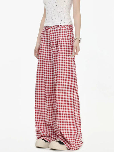 Checkered Regular Fit Pants Korean Street Fashion Pants By INS Korea Shop Online at OH Vault