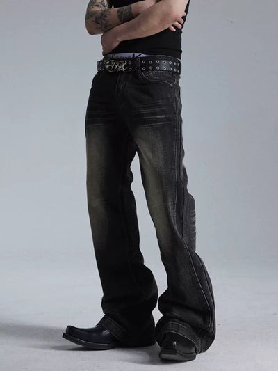 Thigh Fade Highlight Jeans Korean Street Fashion Jeans By Dark Fog Shop Online at OH Vault
