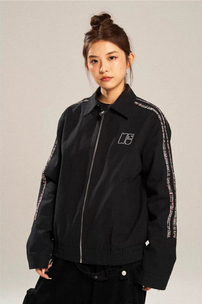 Side Bar Lace Collared Jacket Korean Street Fashion Jacket By New Start Shop Online at OH Vault