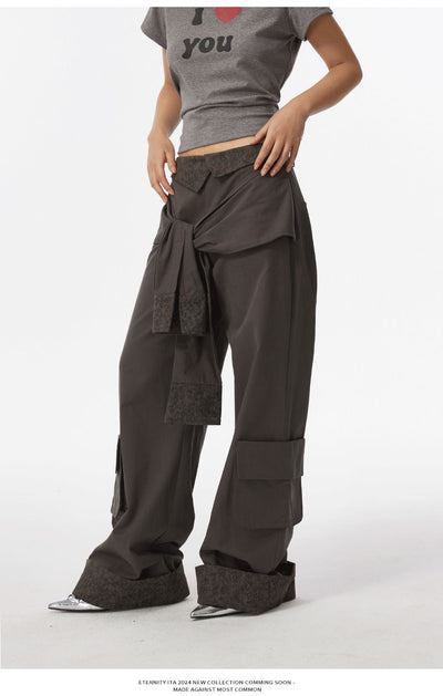 Side Twisted Sleeve Cargo Pants Korean Street Fashion Pants By ETERNITY ITA Shop Online at OH Vault
