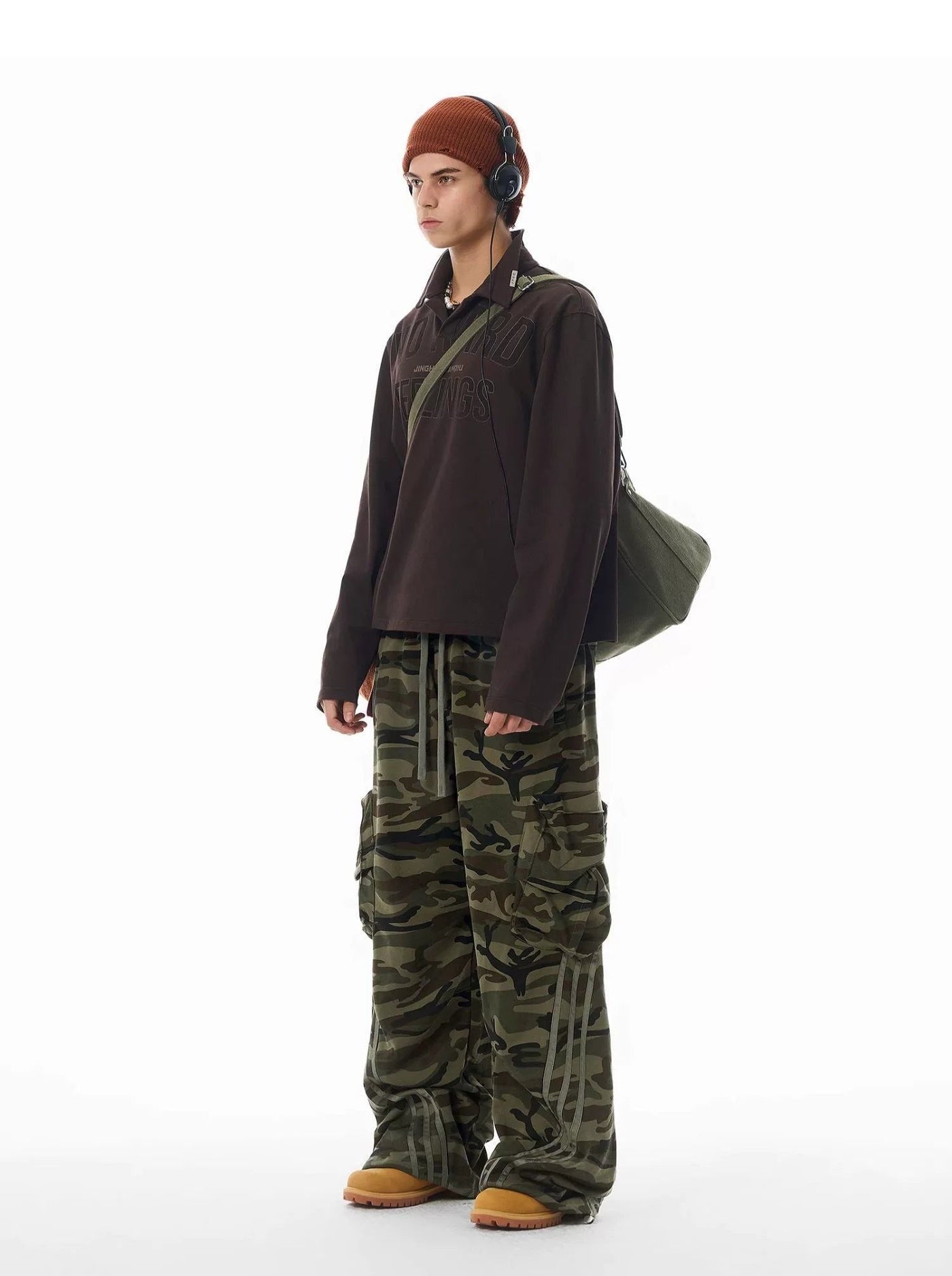 Loose Camouflage Comfty Cargo Pants Korean Street Fashion Pants By JHYQ Shop Online at OH Vault