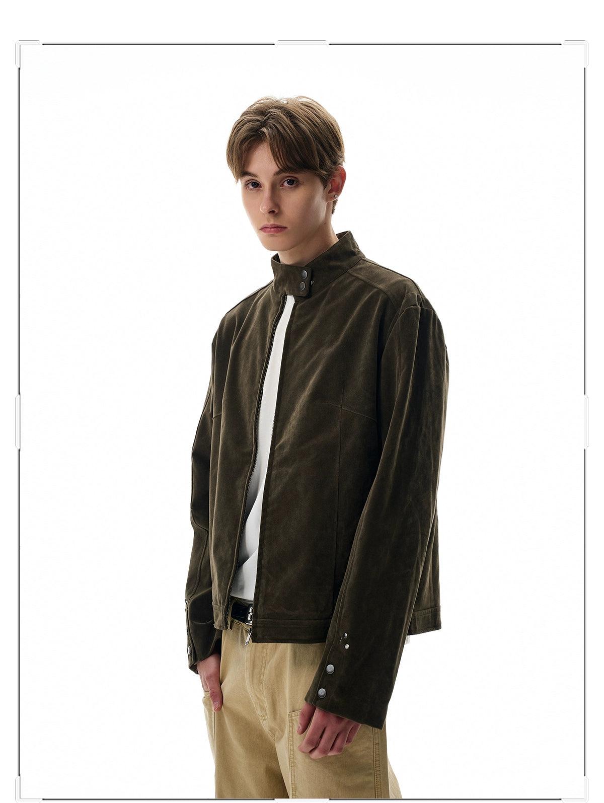 Chic Stand Collar Zipped Jacket