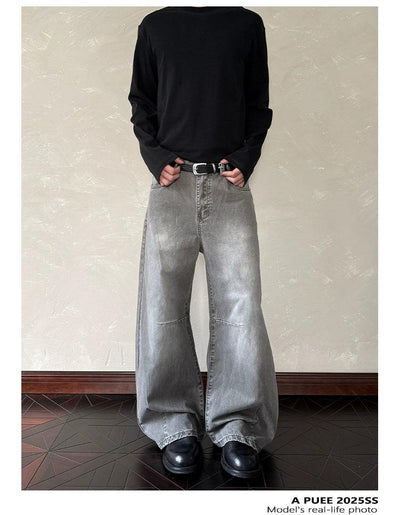 Acid Wash Loose Fit Jeans