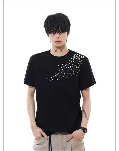 Pearled Accessories T-Shirt Korean Street Fashion T-Shirt By Mr Nearly Shop Online at OH Vault