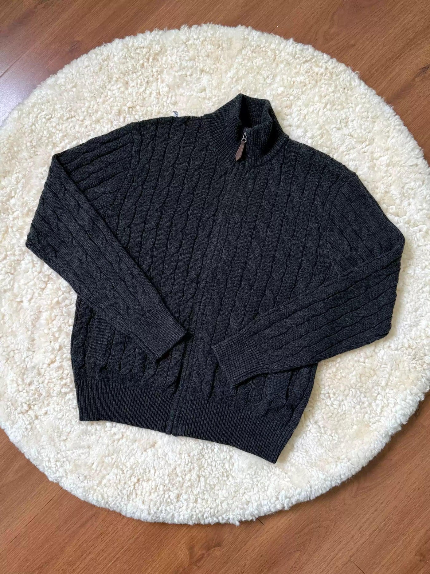 Stand Collar Cable Knit Jacket Korean Street Fashion Jacket By Made Extreme Shop Online at OH Vault
